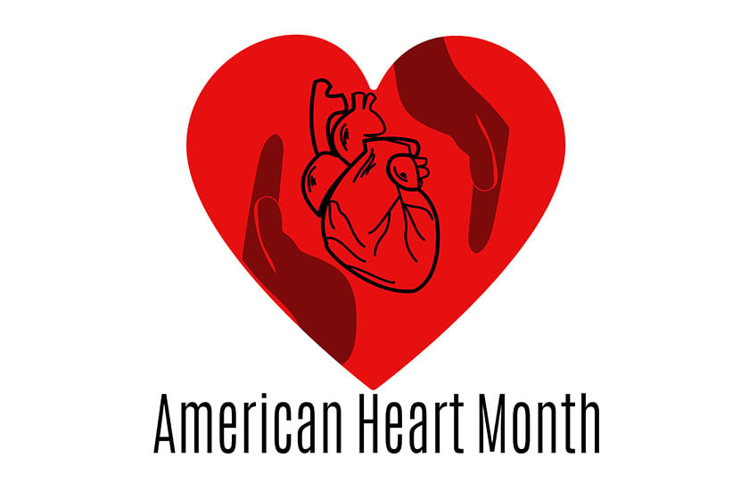 american-heart-month-idea-poster-banner-flyer-postcard-medical-theme